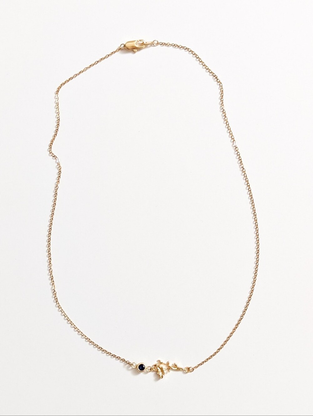 Birth Flower September Gold-plated Choker Necklace